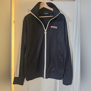 Diesel S-ELMAR-DIVISION FEL Men Zip Jumper Black Men Size L